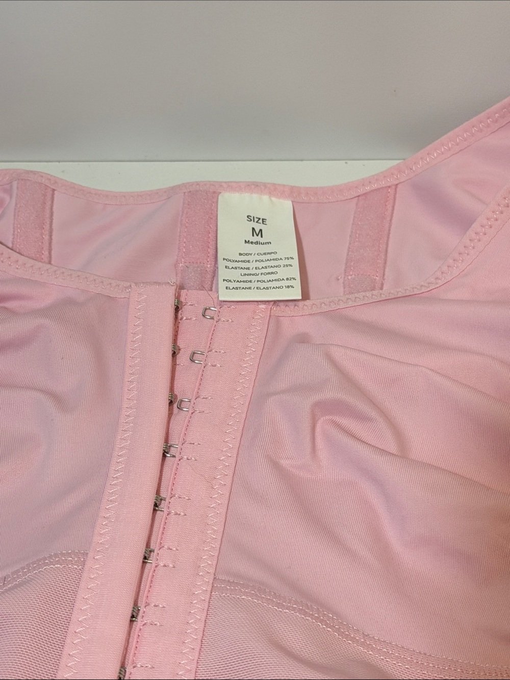 Front-Closure Shaping Bodysuit in Light Pink - Picture 2 of 9